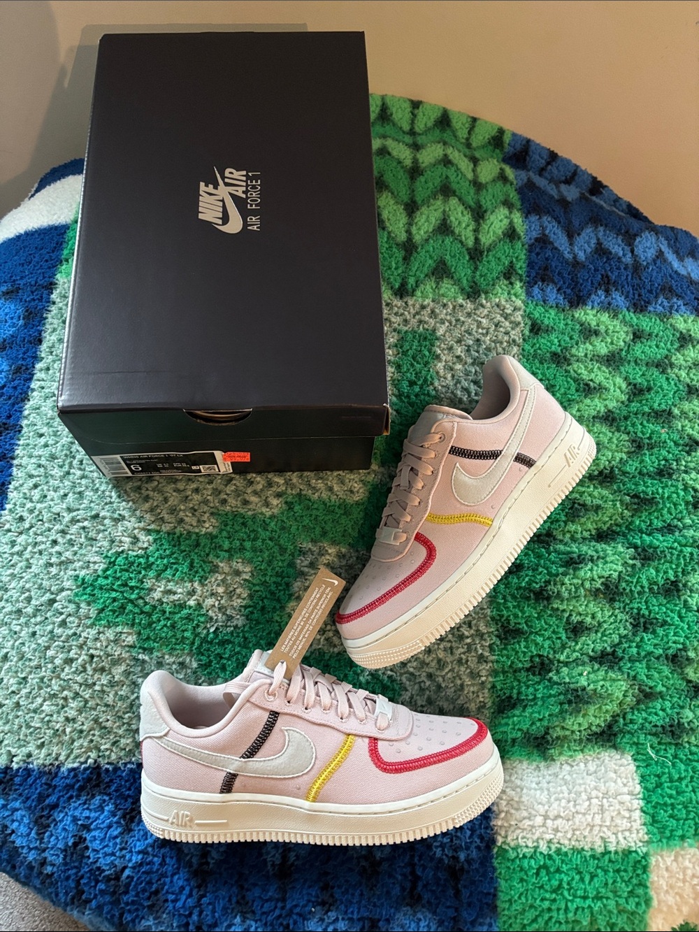 NEW！WMNS NIKE AIR FORCE 1 07 LX SILT RED-PHOTON DUST SZ6[CK6572-600]